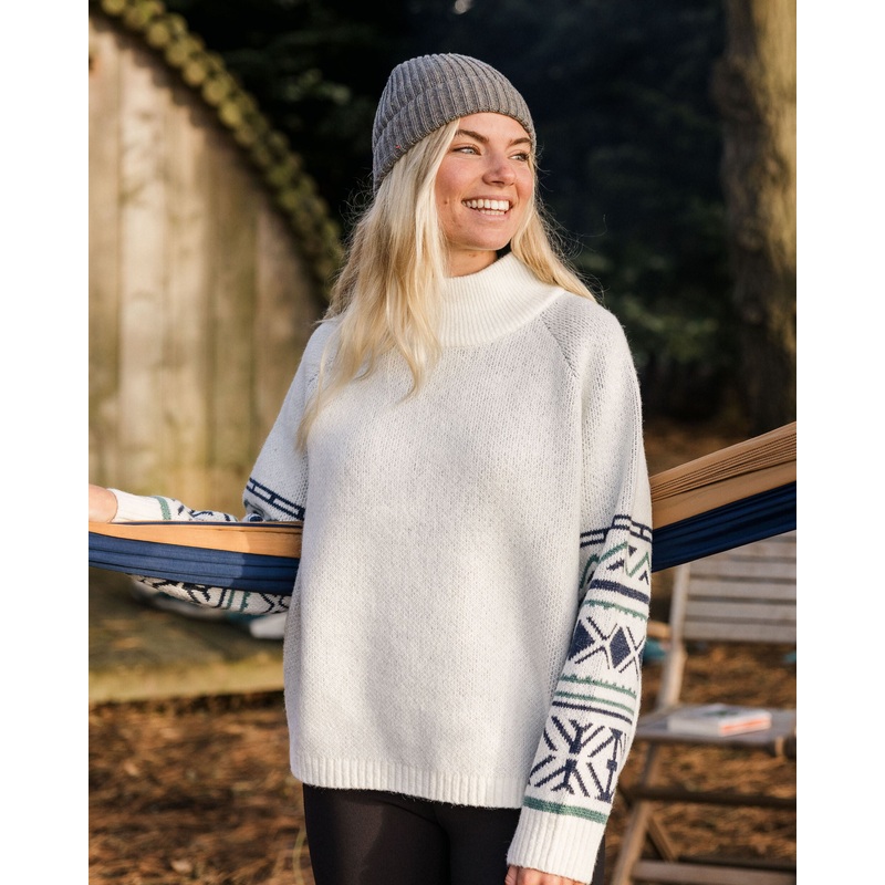 Ambiance Recycled Knitted Jumper – Homespun Stripe Off White