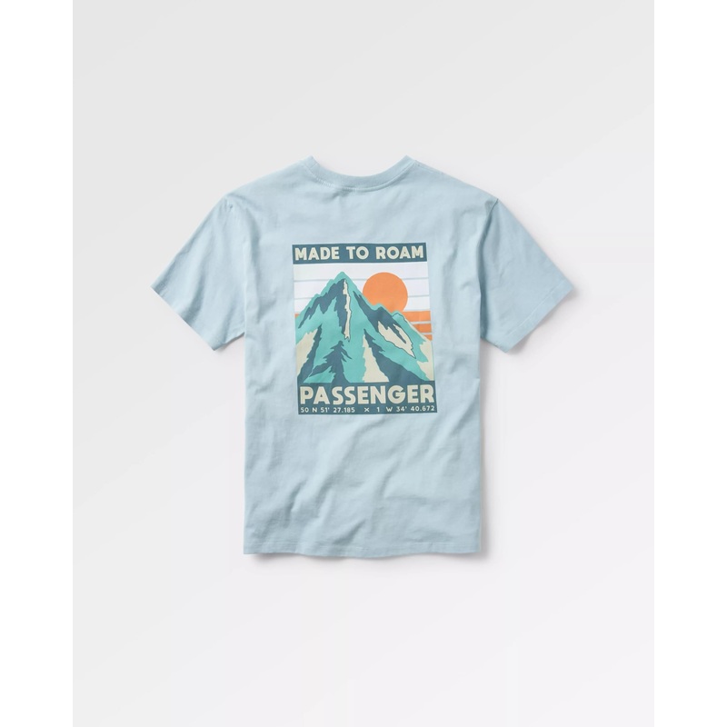 Distance Recycled Relaxed Fit T-Shirt – Blue Fog