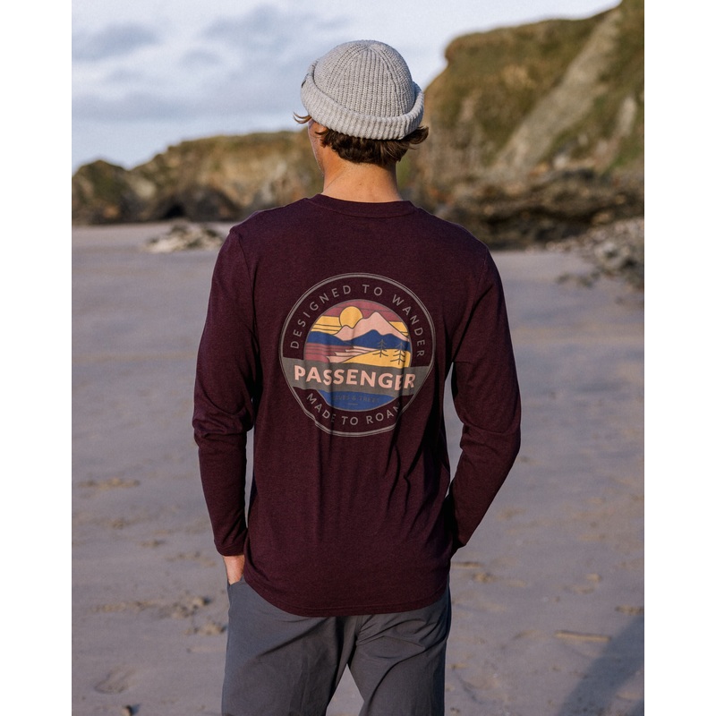 Odyssey Organic Cotton LS T-Shirt – Wine Marl