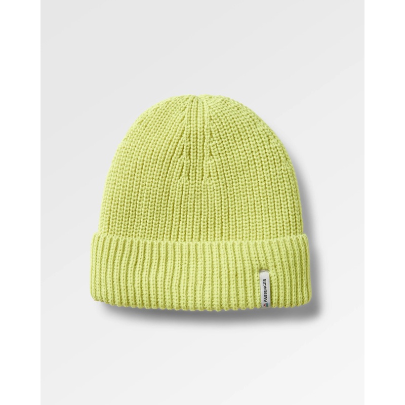 Compass Recycled Beanie – Lime Juice