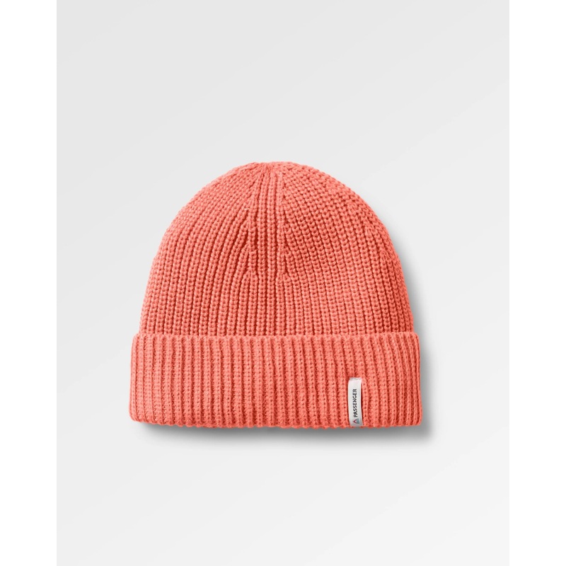 Compass Recycled Beanie – Shell Pink
