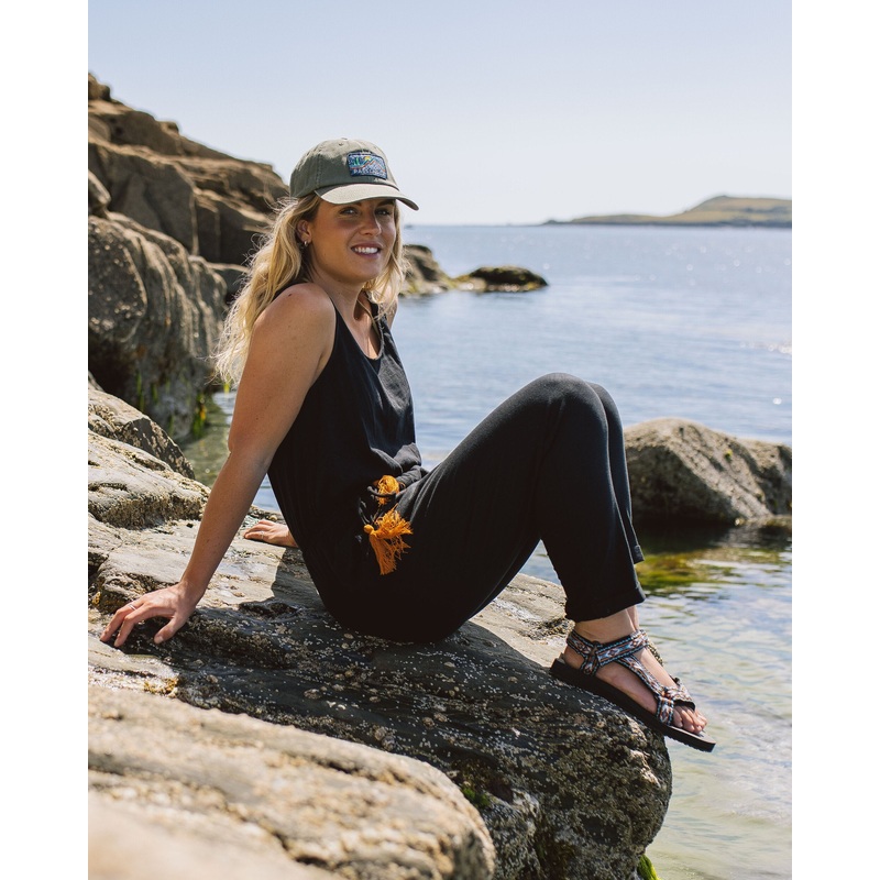 Eva Recycled Cotton Jumpsuit – Black