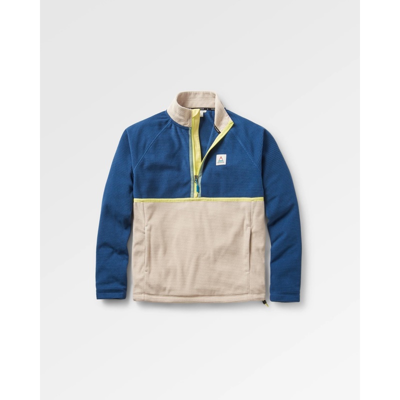 Overlook Recycled Grid Polar Fleece – Dark Denim/Pebble Grey