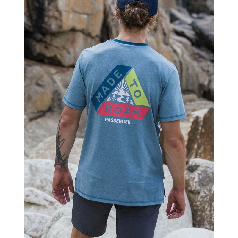 Classic Active Recycled T-Shirt – Blue Steel Marl