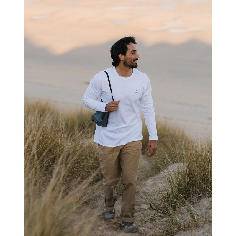 Classic Logo Recycled Cotton LS T-Shirt – White