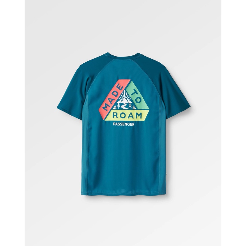 Dawn To Dusk Recycled Active T-shirt – Blue Steel