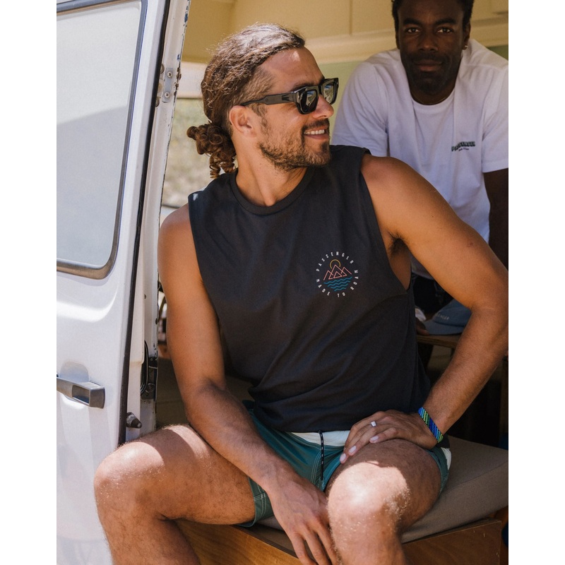 Escapism Recycled Cotton Vest – Black