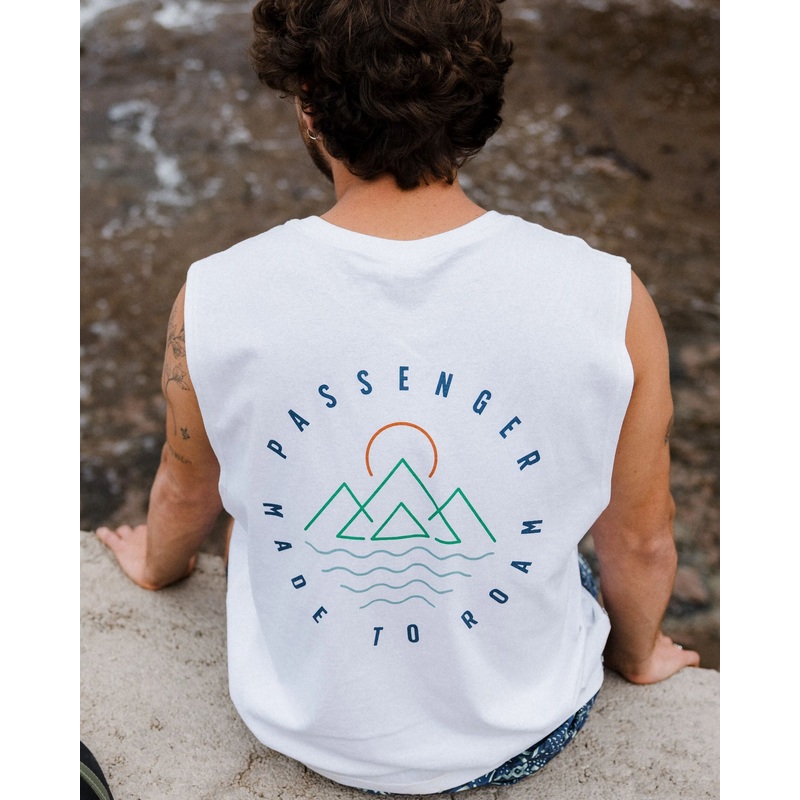 Escapism Recycled Cotton Vest – White