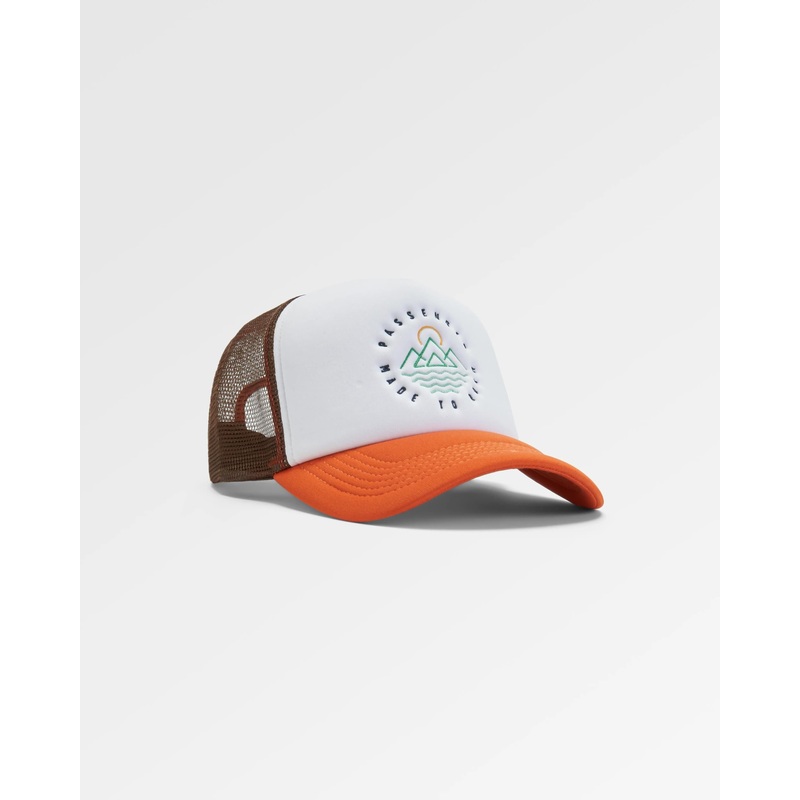 Escapism Trucker Cap – Chestnut/Sunrise Orange