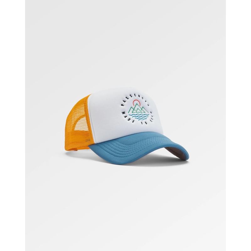 Escapism Trucker Cap – Mustard Yellow/Moonlight Blue