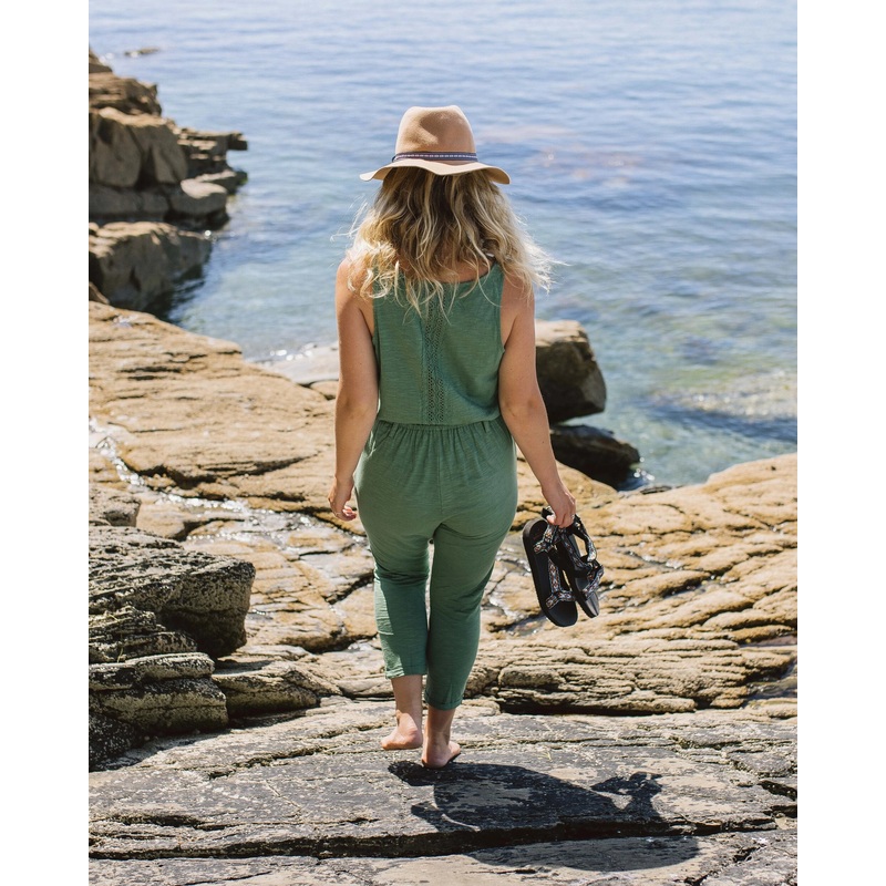 Eva Recycled Cotton Jumpsuit – Dark Ivy