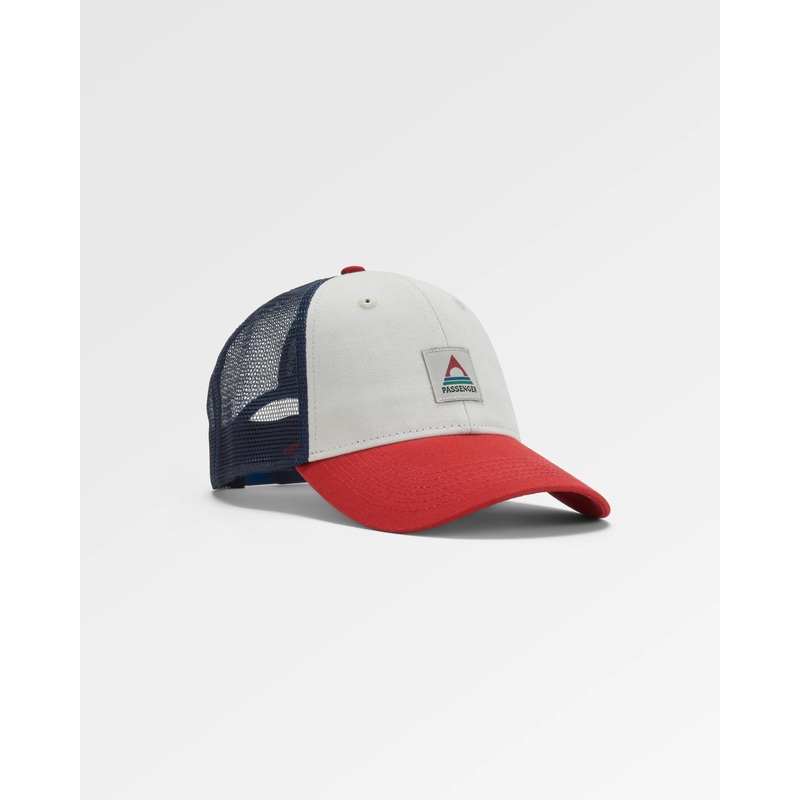 Heritage Mesh Snapback Cap – Navy/Red Spice