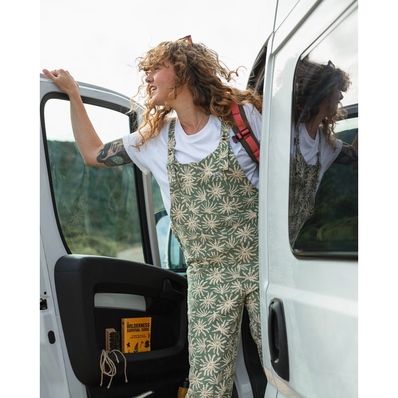 Meadows Organic Cotton Cord Dungarees – Seaweed Pistachio