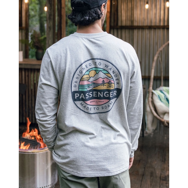 Odyssey Organic Cotton LS T-Shirt – Mid Grey Marl