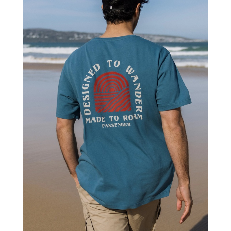 Sundown Recycled Cotton T-Shirt – Blue Steel