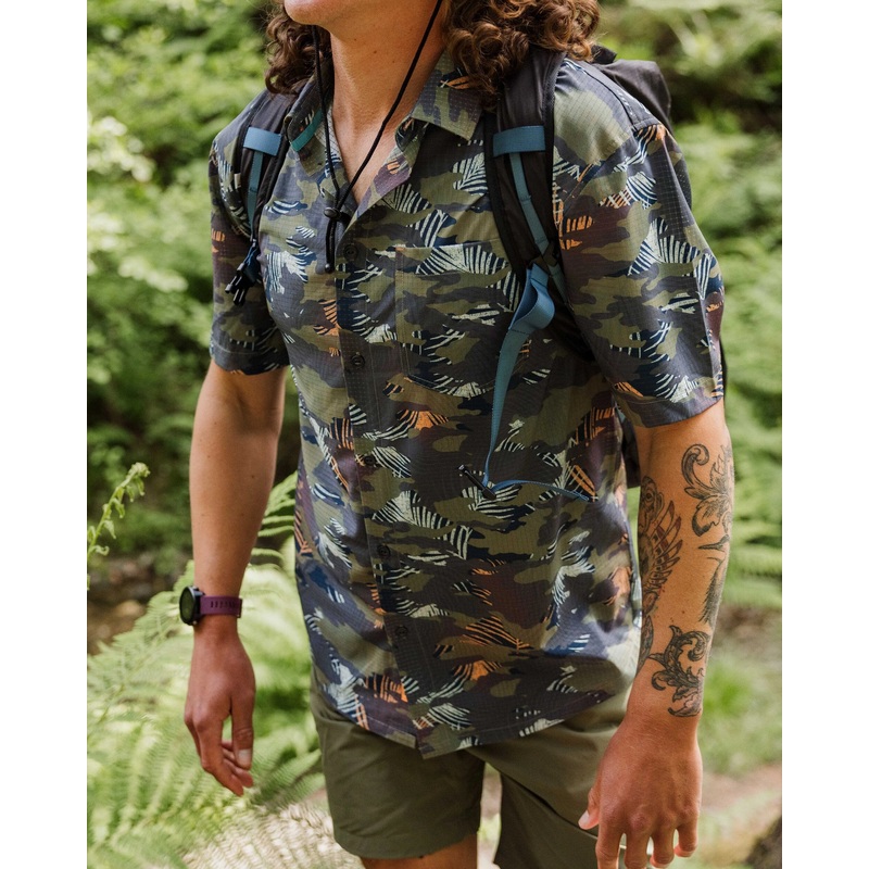 365 Recycled Active Shirt – Palm Camo Apricot
