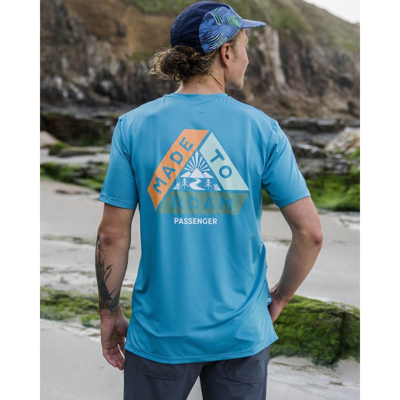 Classic Active Recycled T-Shirt – Blue Pool