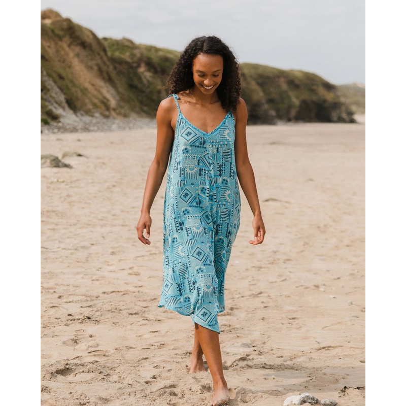 Copetn Jumpsuit – Vintage Patchwork Blue Pool