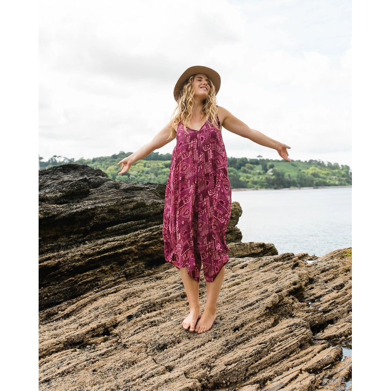 Copetn Jumpsuit – Vintage Patchwork Wine