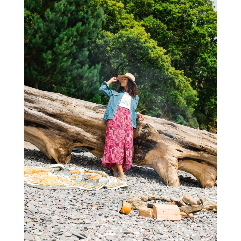 Hannah Skirt – Vintage Patchwork Wine