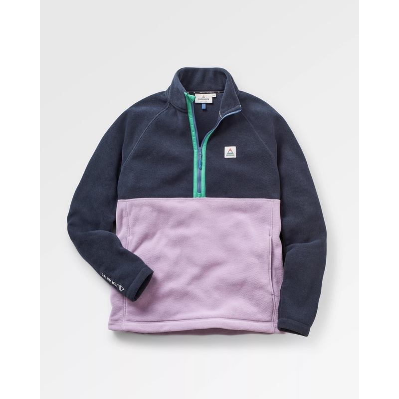 Men’s Highland Recycled Polartec Fleece – Lilac/ Deep Navy