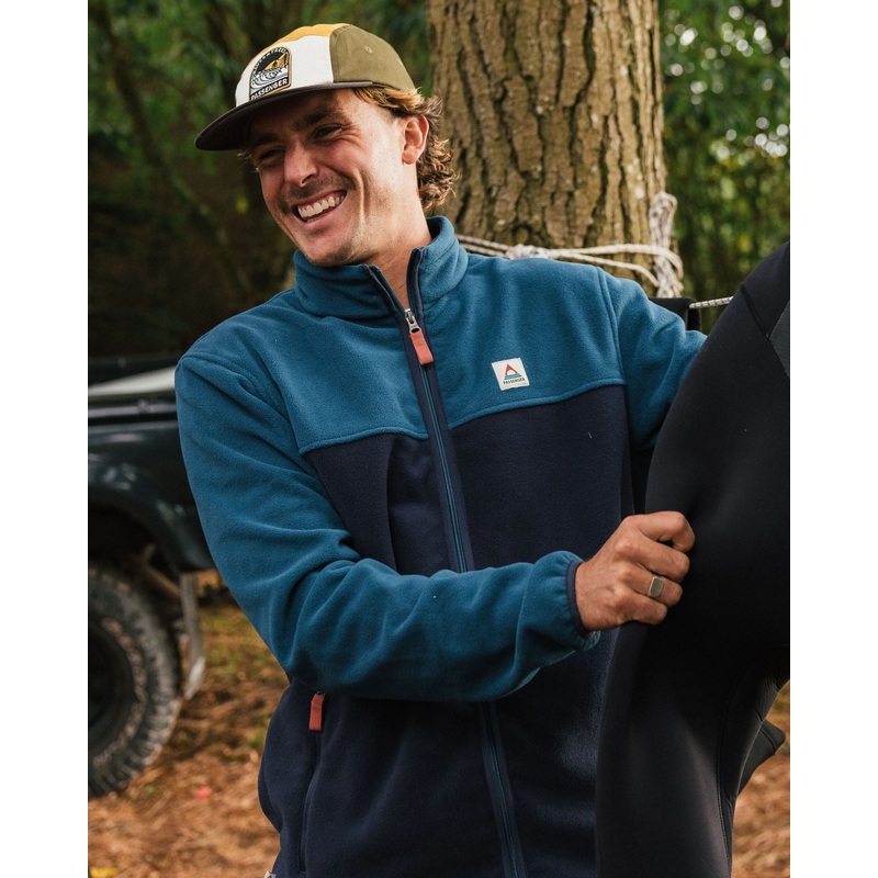 Ridge 2.0 Full Zip Recycled Polar Fleece – Tidal Blue/Rich Navy