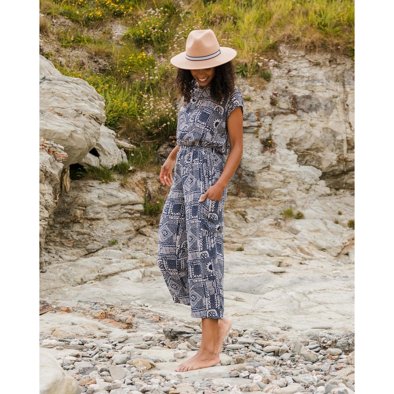 Thimbleberry Jumpsuit – Vintage Patchwork Navy