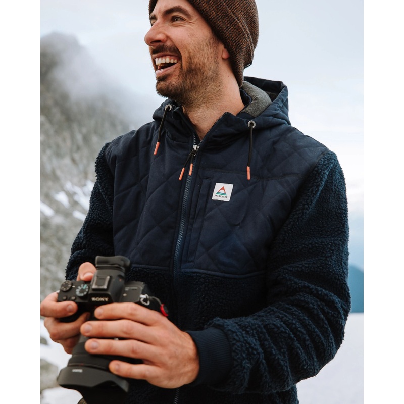 Adventure Recycled Deep-Pile Sherpa Fleece – Rich Navy