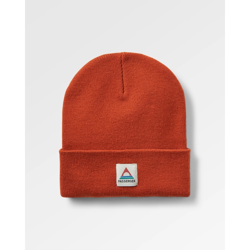 Core Recycled High-Top Beanie – Rust