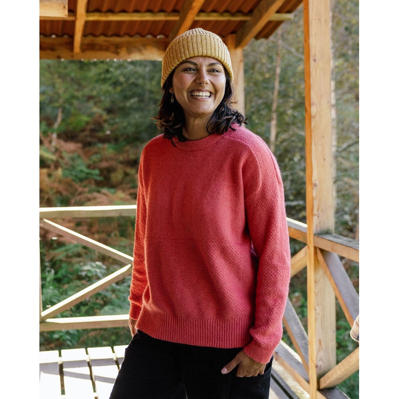 Cove Recycled Knitted Jumper – Mineral Red