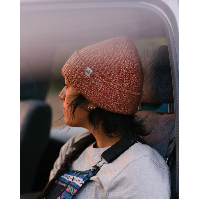 Fisherman Marl Beanie – Burnt Orange