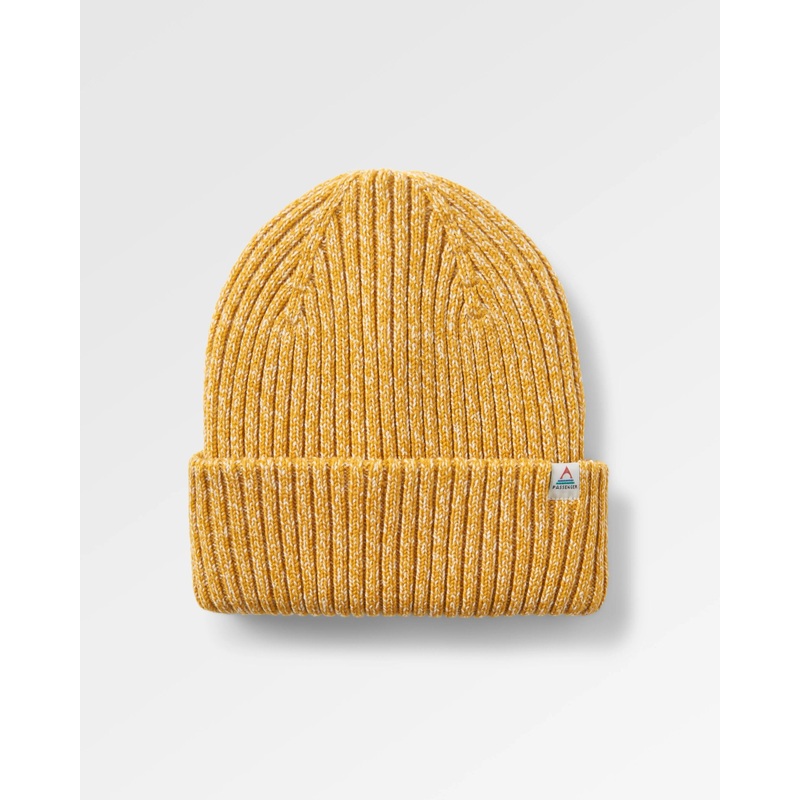 Fisherman Marl Beanie – Mustard Yellow