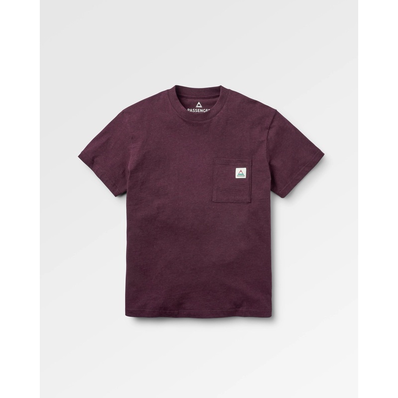 Heritage Organic Relaxed Fit T-Shirt – Wine Marl