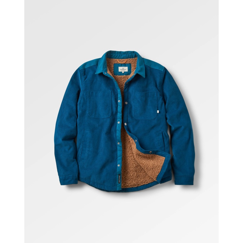 Kodiak Sherpa Lined Cord Overshirt – Tidal Blue