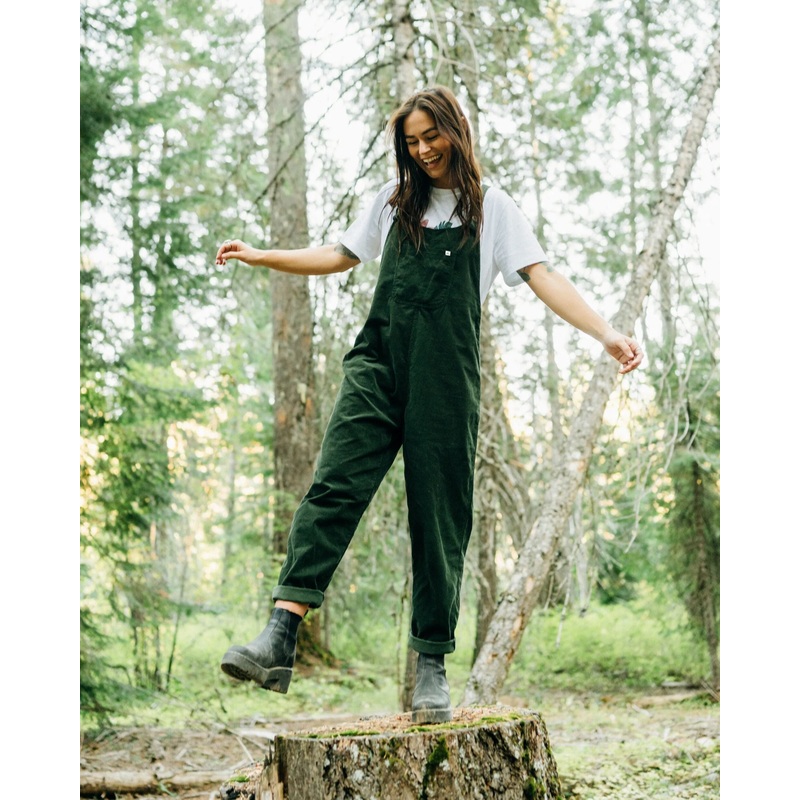 Meadows Organic Cotton Cord Dungarees – Fir Tree
