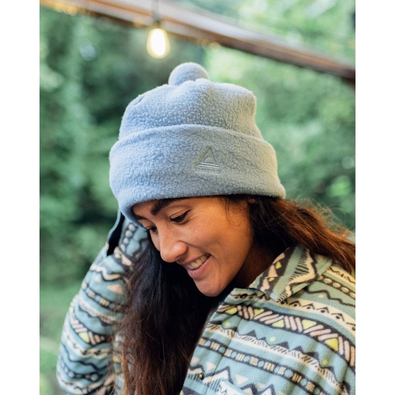 Snow Recycled Sherpa Beanie – Blue Fog