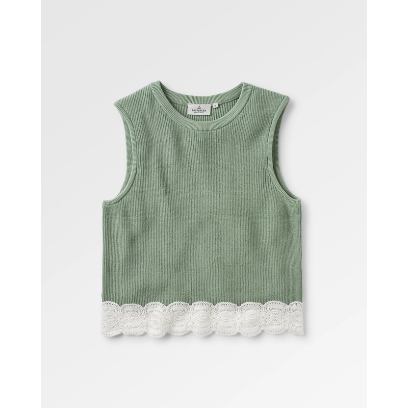 Vintage Organic Knitted Vest – Pistachio