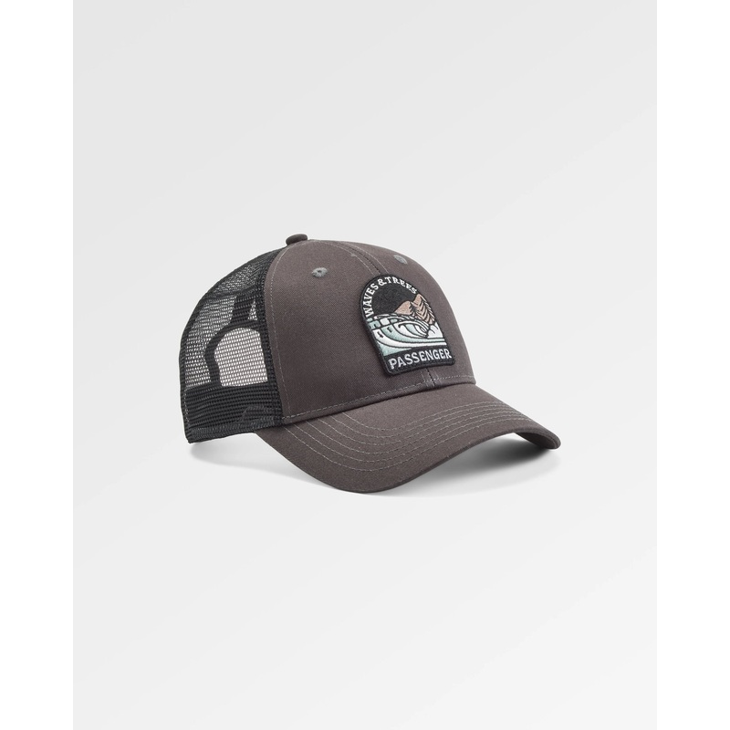 Waves & Trees Organic Cotton Trucker Cap – Charcoal