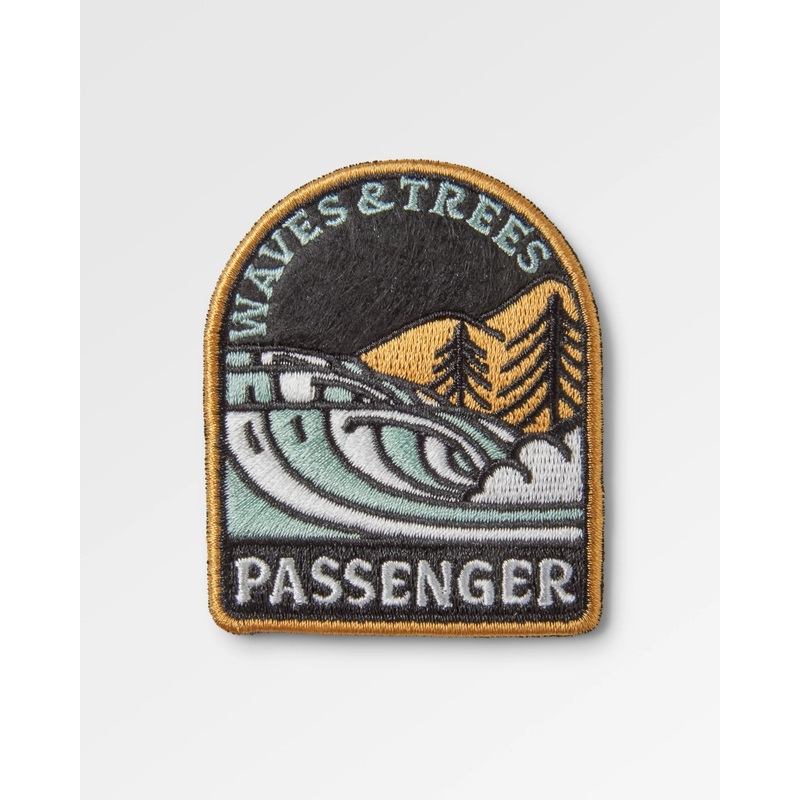 Waves & Trees Patch – Mustard Yellow