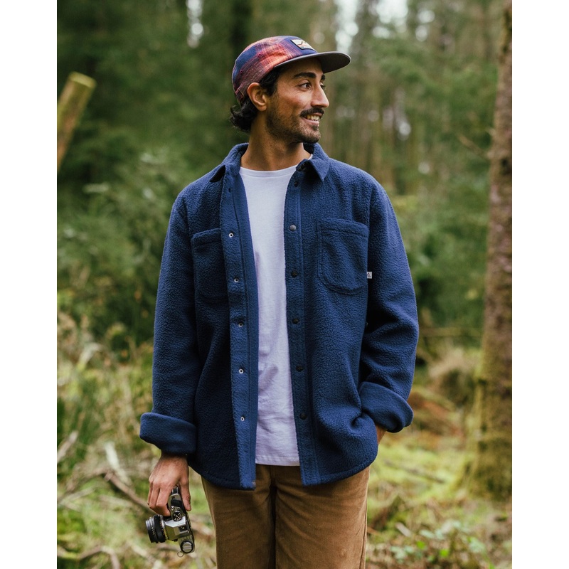 Backcountry Recycled Sherpa Fleece Shirt – Rich Navy