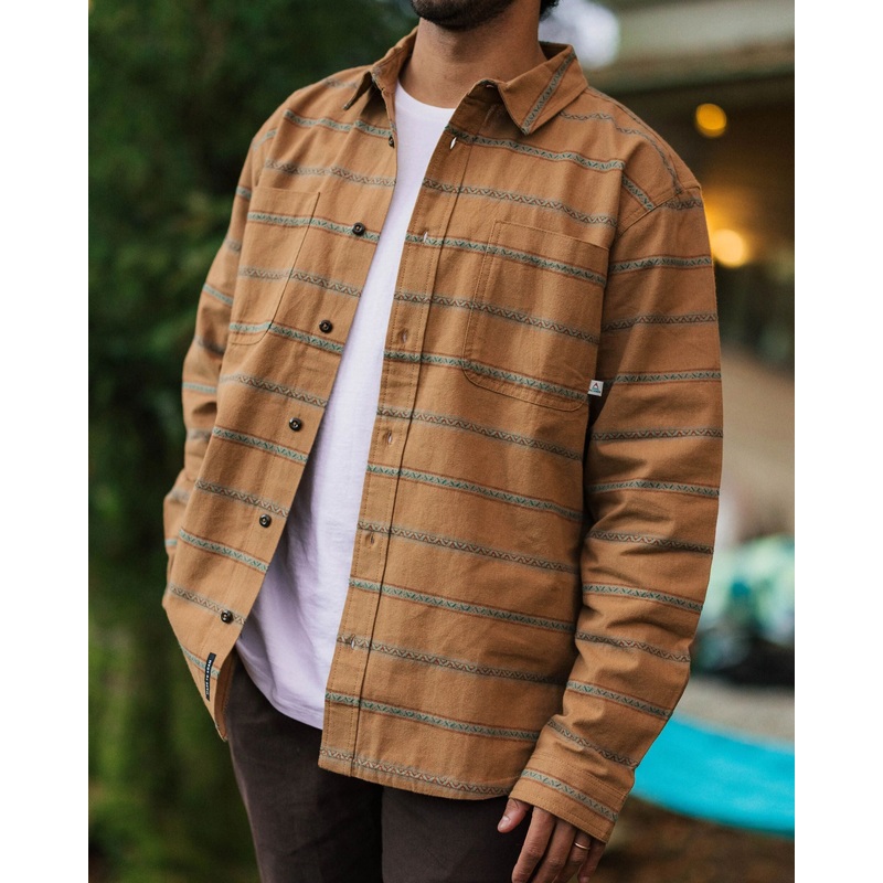 Backcountry Stripe Shirt – Toffee Jacquard