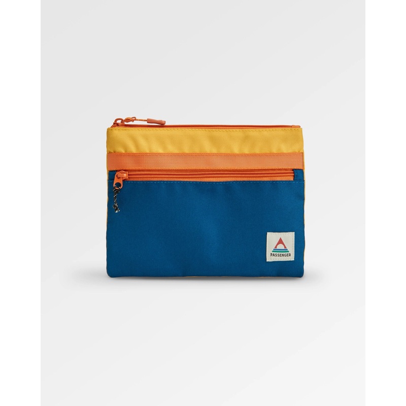 Essentials Recycled Pouch – Tidal Blue Orange Multi