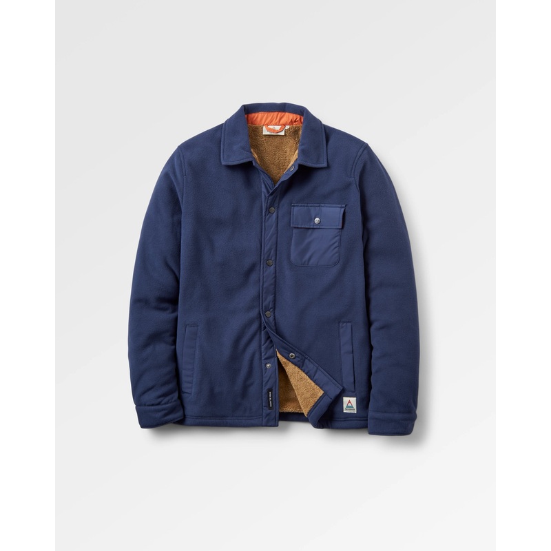 Firelight Sherpa Lined Overshirt – Rich Navy