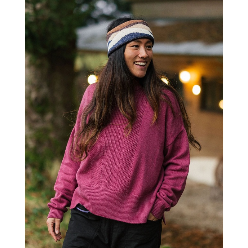 Hideout Oversized Recycled Knitted Jumper – Rhubarb