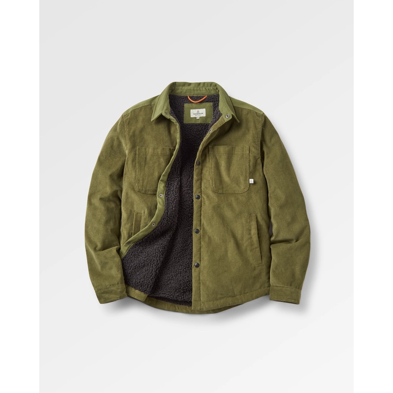 Kodiak Sherpa Lined Cord Overshirt – Khaki