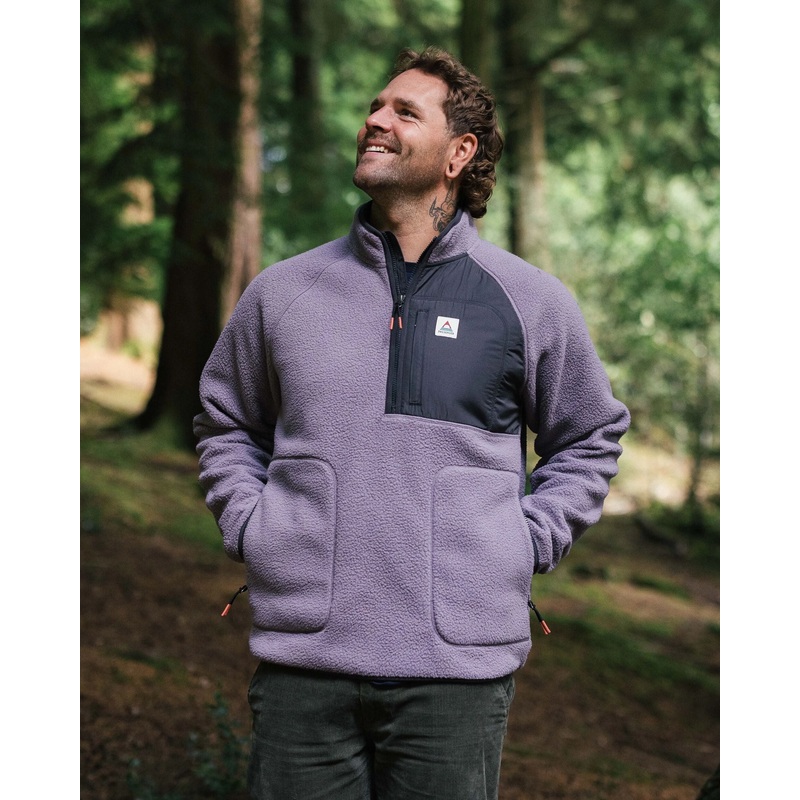 Offgrid 1/2 Zip Recycled Sherpa Fleece – Dusty Lilac