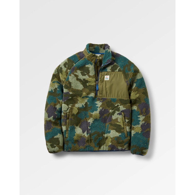 Offroad Recycled Sherpa 1/2 Zip Fleece – Alpine Camo Khaki