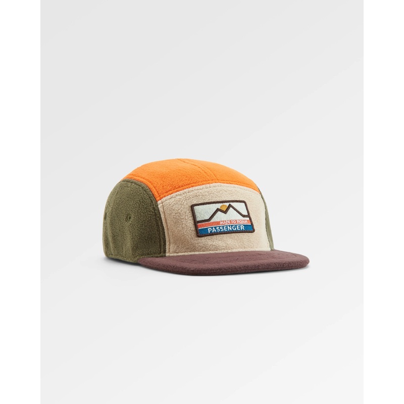 Pine Recycled Polar Fleece Cap – Sunrise Orange Multi