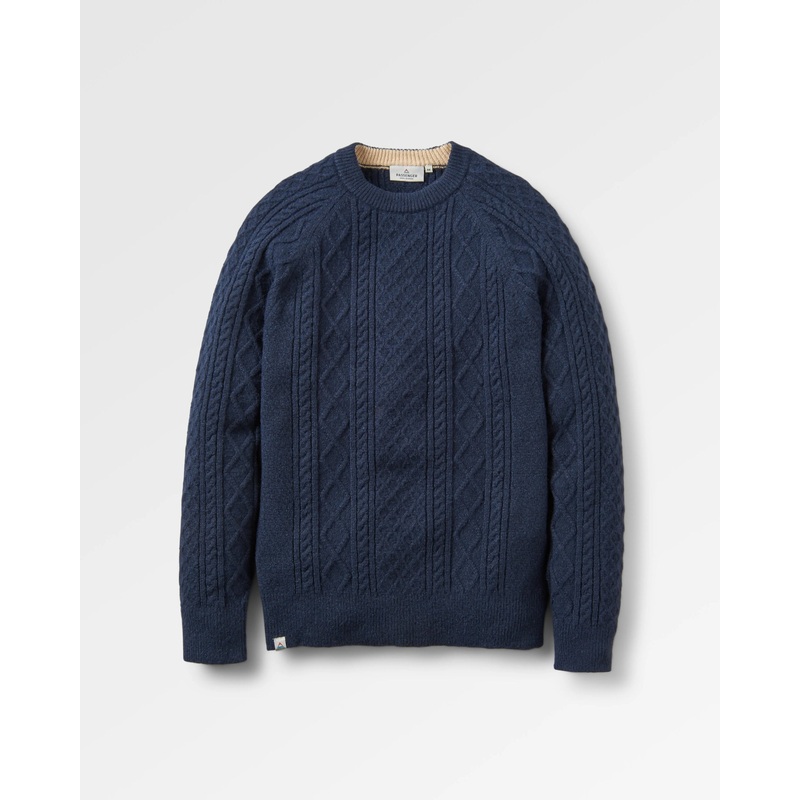 Sandbar Cable Knitted Jumper – Rich Navy