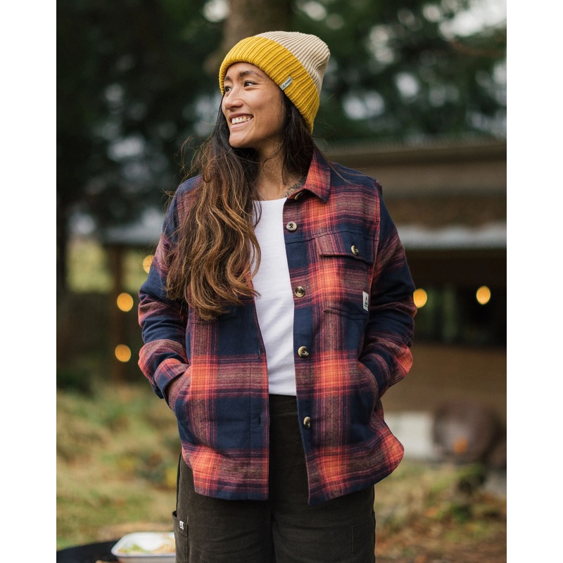 Stella Organic Cotton LS Shirt – Rich Navy/ Red Ochre Check